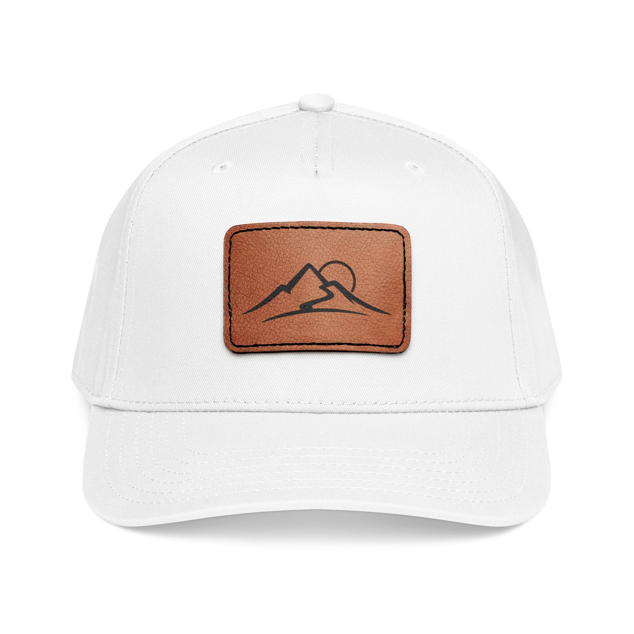 Leather Patch Mountain Baseball Cap
