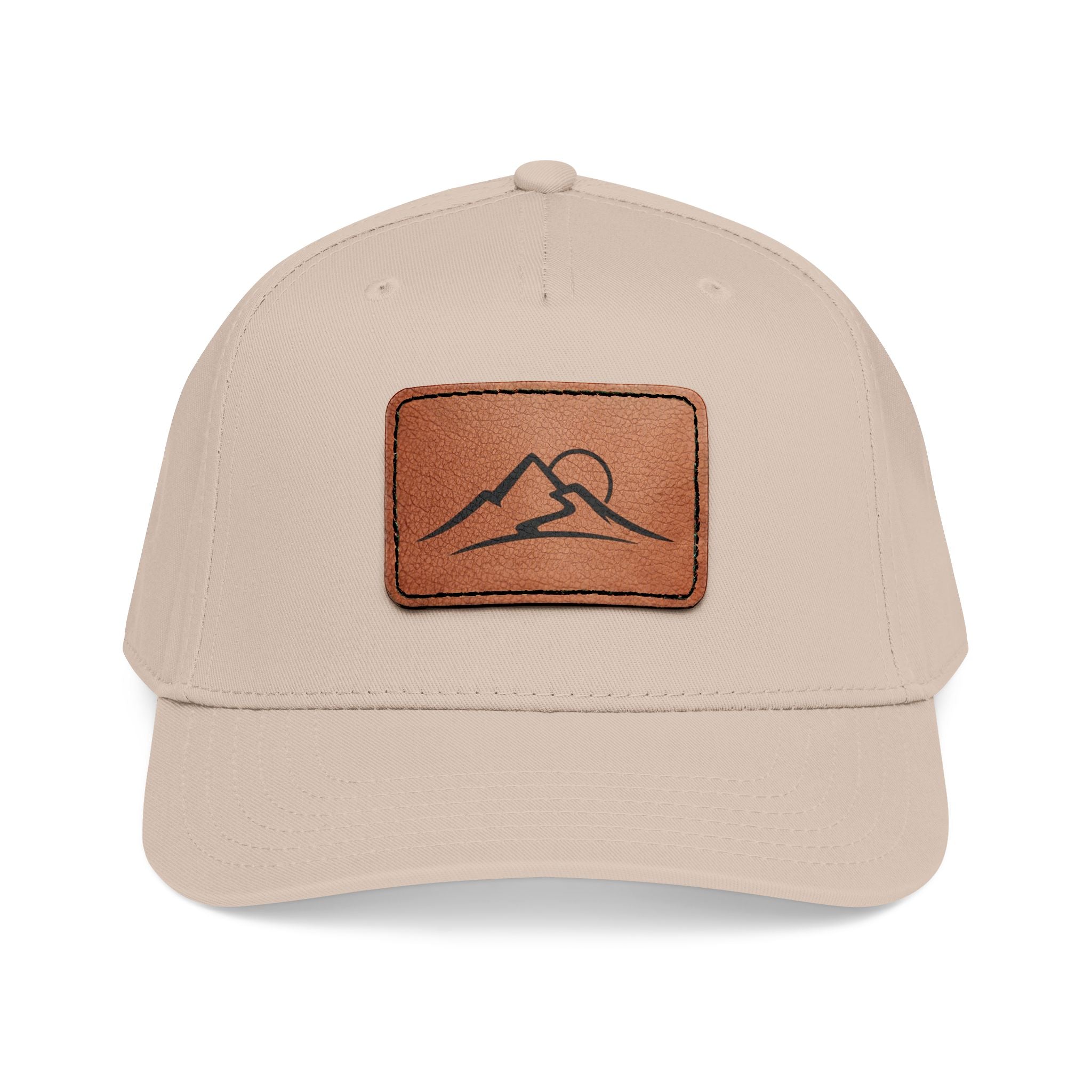 Leather Patch Mountain Baseball Cap