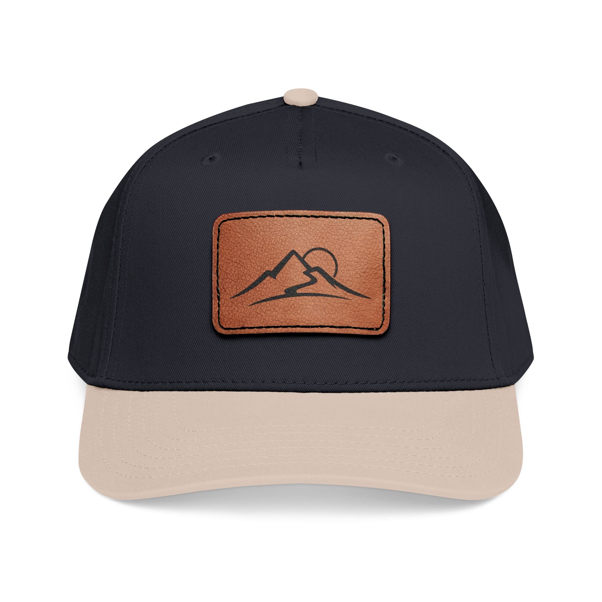 Leather Patch Mountain Baseball Cap