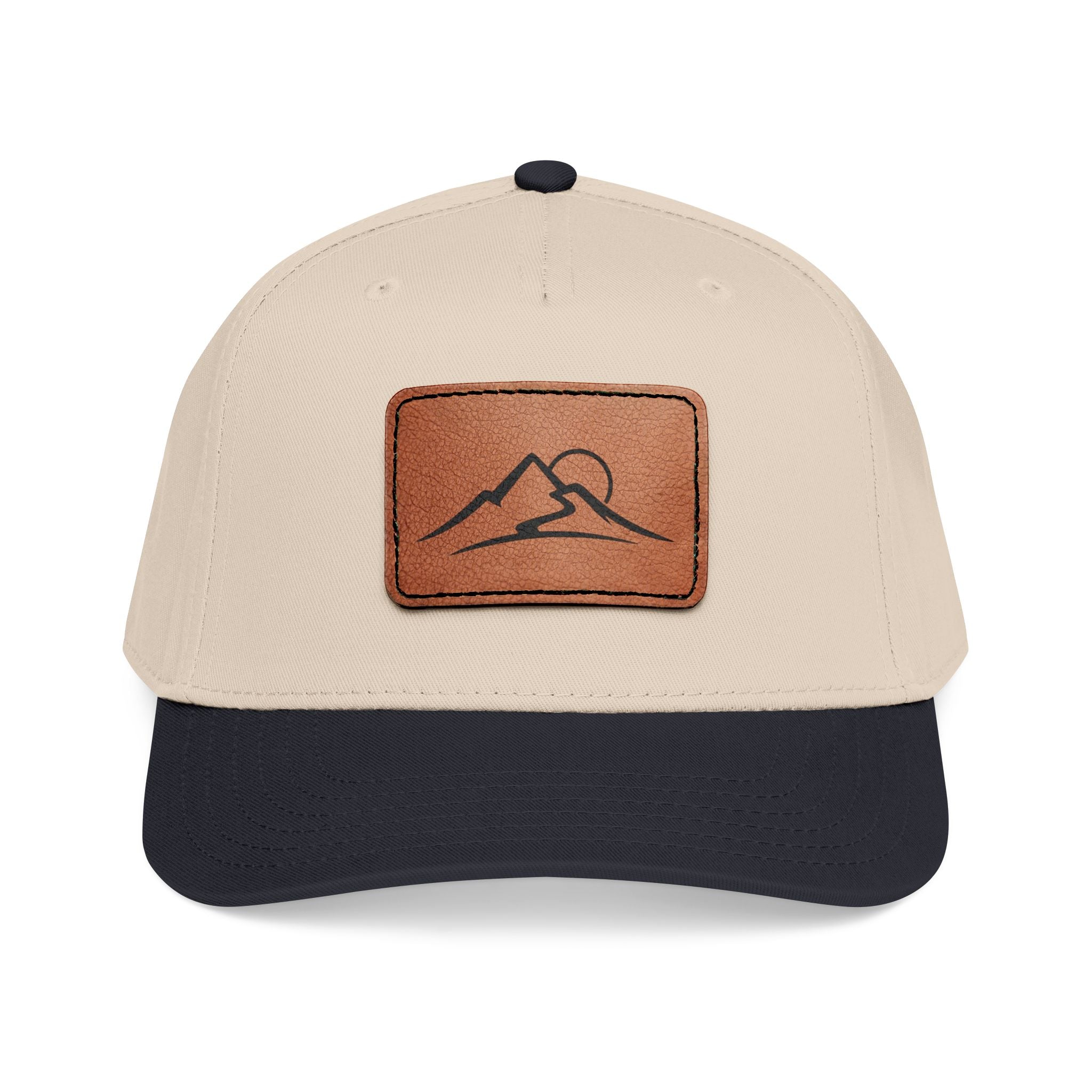 Leather Patch Mountain Baseball Cap